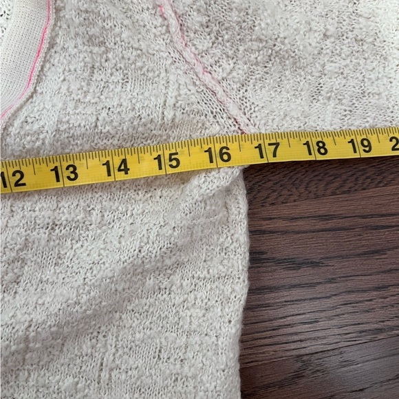 Free People Cream Long Button Up Cardigan Sweater Cottagecore Coquette Boho Y2K - Picture 9 of 10